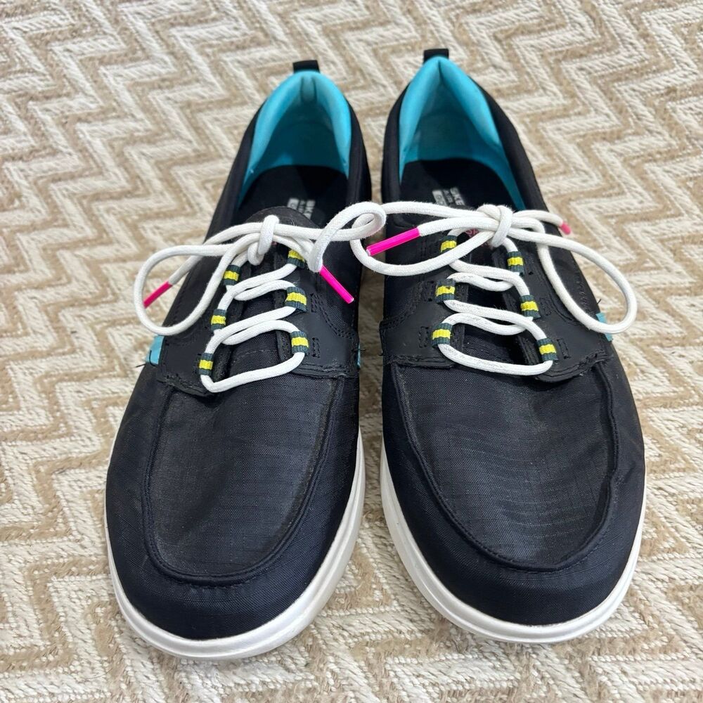 Skechers Women's Glide Ultra Casual Boat Shoes Sneakers Black Multi Size 7.5 - Picture 3 of 6